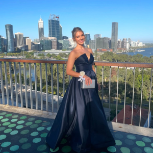 Tina Holly - Mikado Navy Ball Gown