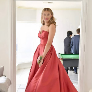 Tina Holly - Mikado Red Ball Gown