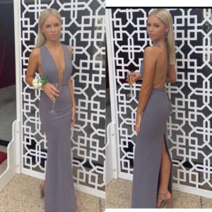 Natalie Rolt - Mila Dove Grey gown