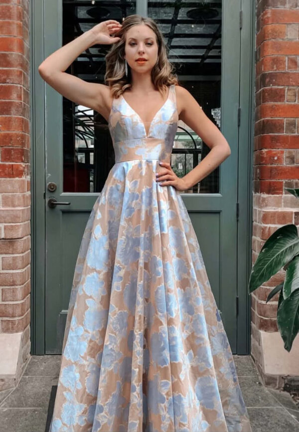 Tina Holly - baby blue A line ball gown