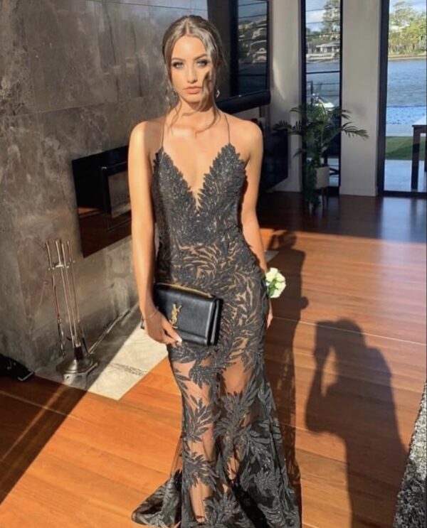 Nadine Merabi - Stella black gown