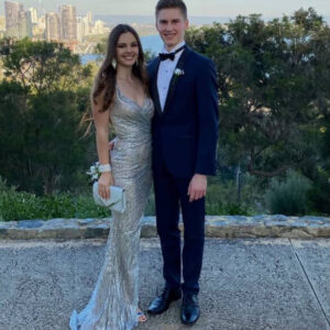 Portia and Scarlett - Stephanie Silver glitter gown