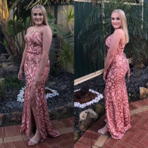 Bariano - Farah pink gown