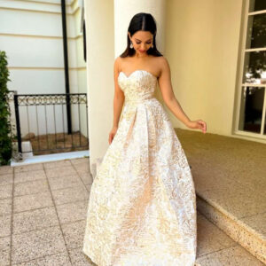 Bariano - Zendaya gold ball dress