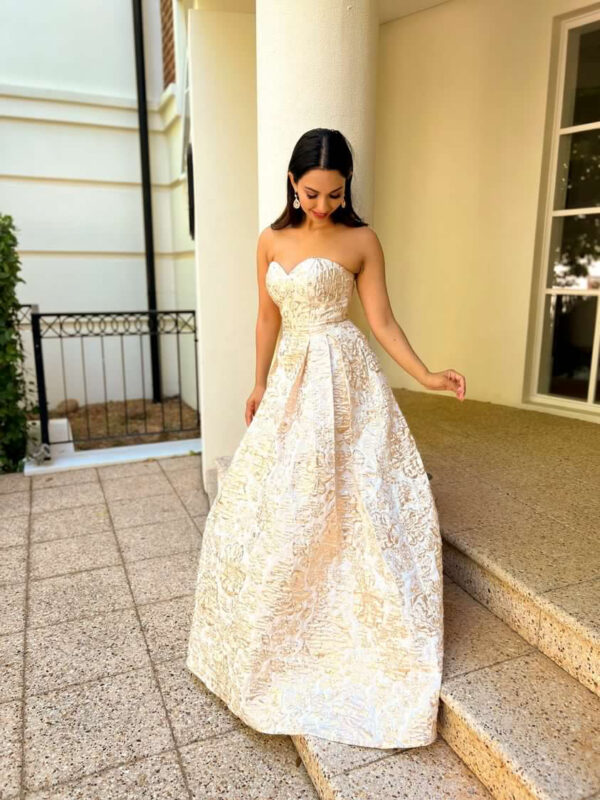 Bariano - Zendaya gold ball dress