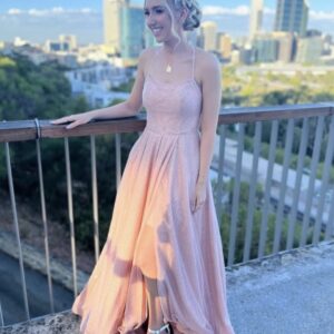 Tina Holly - Sprinkle glitter blush pink gown