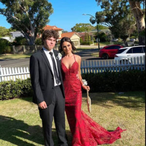 Tina Holly - Aubrey red gown