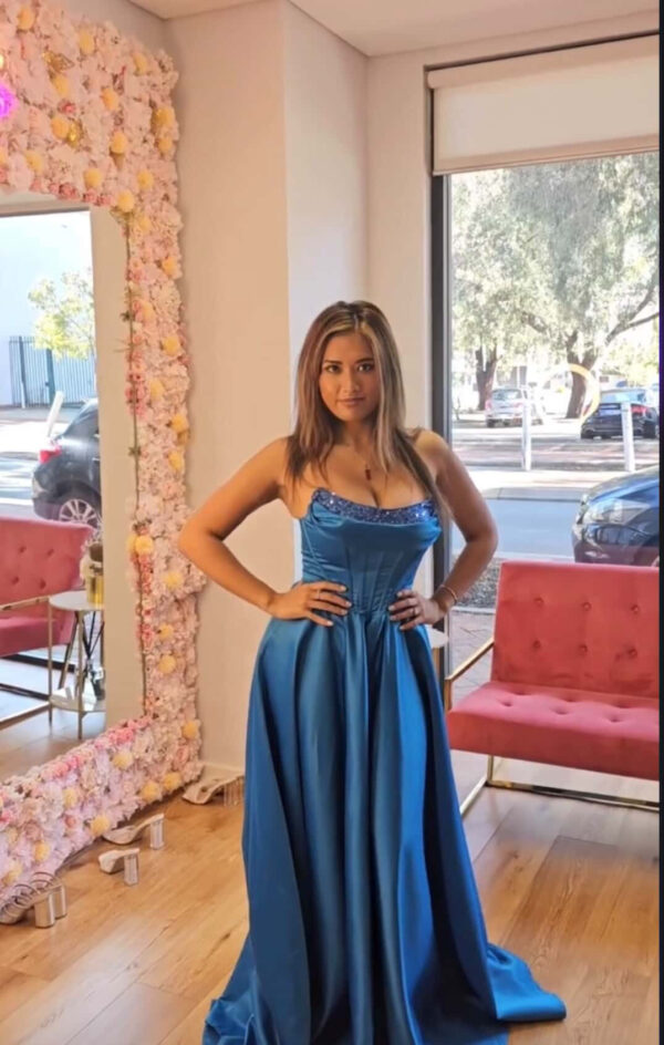 Indi royal blue corset ball gown