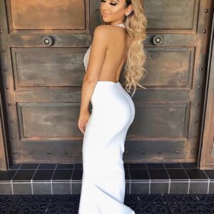 Portia and Scarlett - Tasha white halter gown
