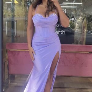 Dayyrl Lilac Corset sparkle gown