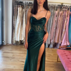 Belladonna green corset gown