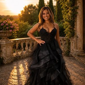 Raven Corset Black Princess gown